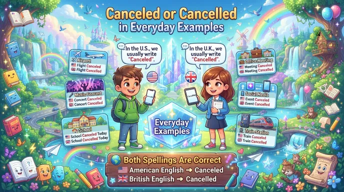 Canceled or Cancelled in Everyday Examples