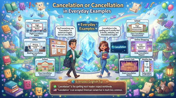 Cancelation or Cancellation in Everyday Examples