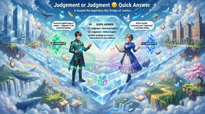 Judgement or Judgment 🙂 Quick Answer