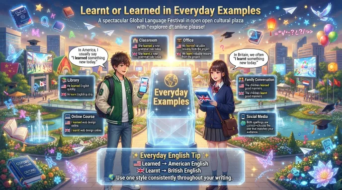 Learnt or Learned in Everyday Examples