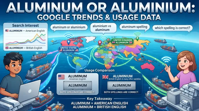 Aluminum or Aluminium : Google Trends & Usage Data