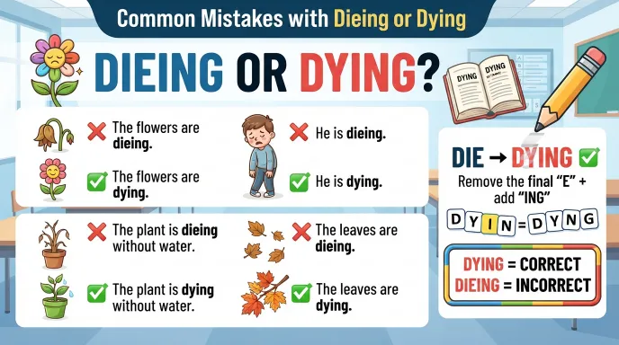 Common Mistakes with Dieing or Dying
