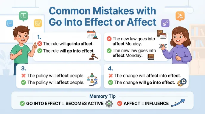 Common Mistakes with Go Into Effect or Affect