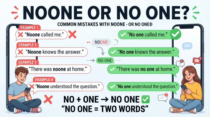 Common Mistakes with Noone or No One