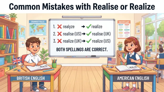 Common Mistakes with Realise or Realize