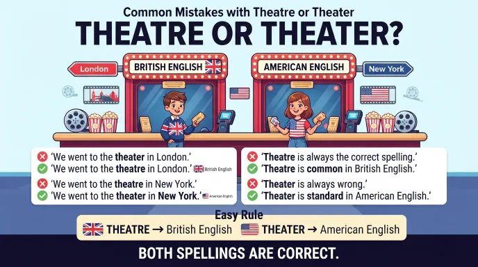 Common Mistakes with Theatre or Theater