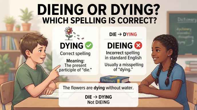 dieing or dying