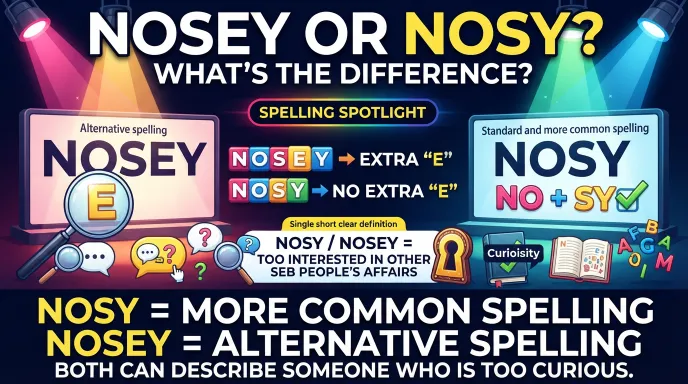 Nosey or Nosy: What's the Difference?
