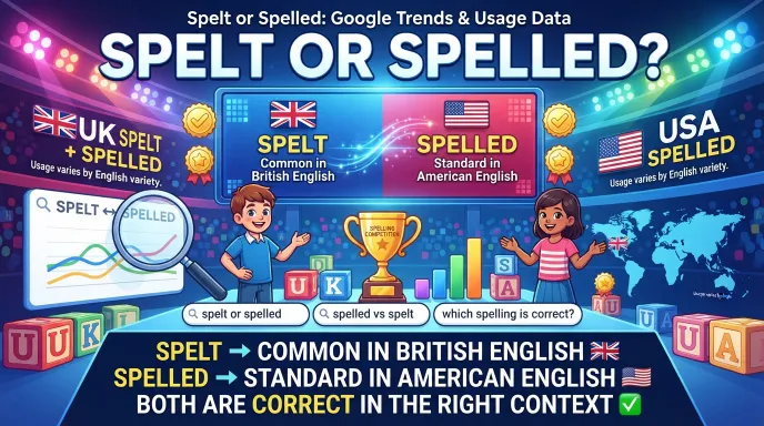 Spelt or Spelled : Google Trends & Usage Data