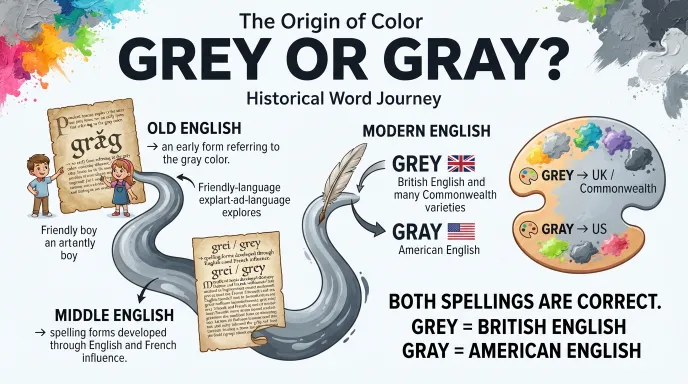The Origin of Color Grey or Gray
