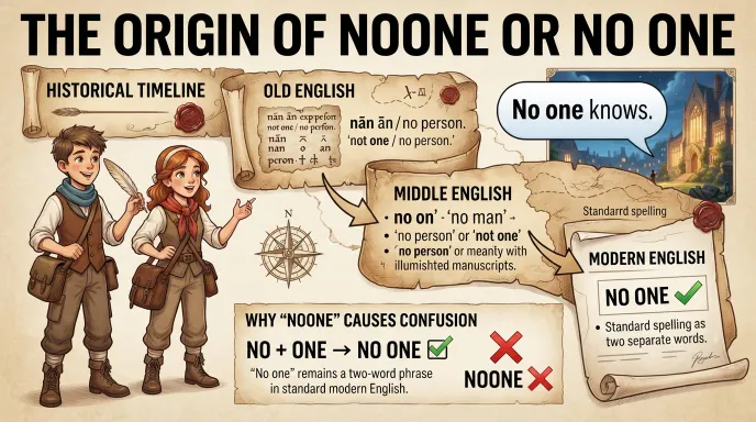 The Origin of Noone or No One