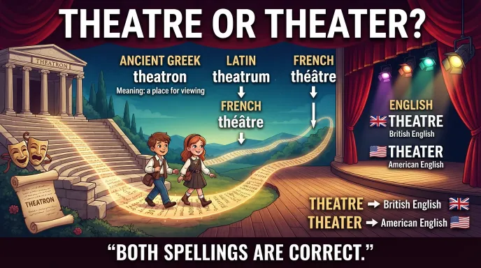 The Origin of Theatre or Theater