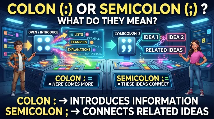 What Does a Colon or Semicolon Mean?