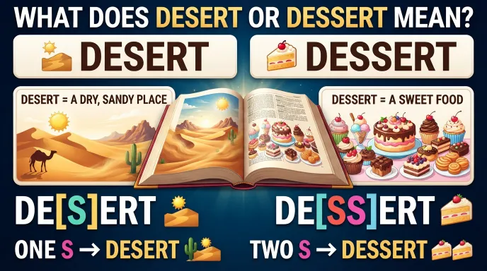 What Does Desert or Dessert Mean?