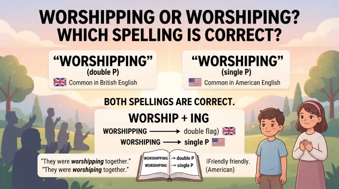 Worshipping or Worshiping