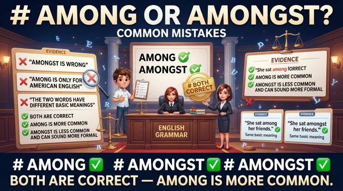 Common Mistakes with Among or Amongst