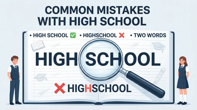 Common Mistakes with Highschool or High School