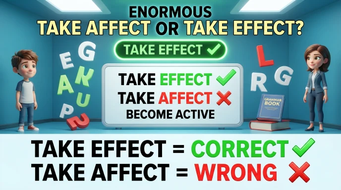 Common Mistakes with Take Affect or Take Effect