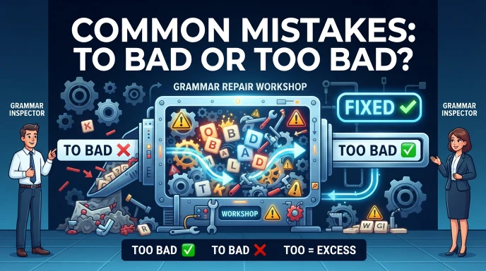 Common Mistakes with To Bad and Too Bad