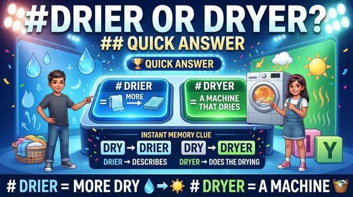 Drier or Dryer: Quick Answer
