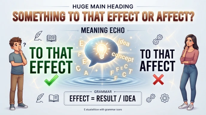 something to that effect or affect