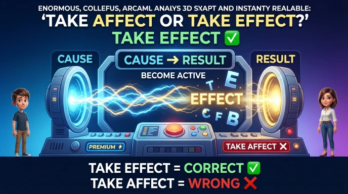 take affect or take effect