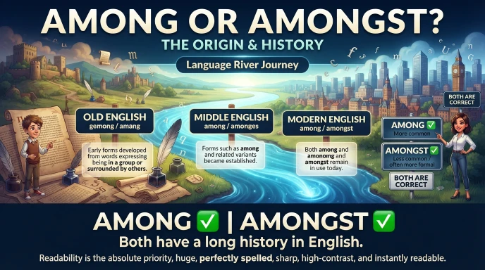 The Origin of Among or Amongst