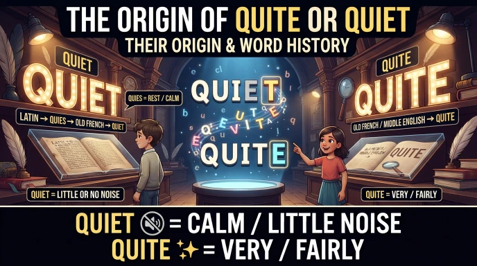 The Origin of Quite or Quiet