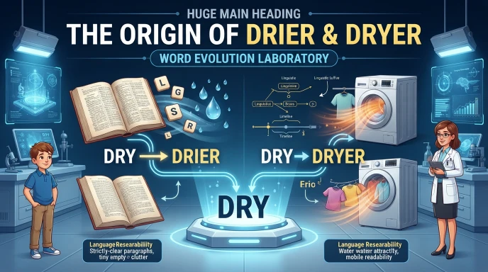 The Origin of Drier or Dryer